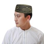 Muslim Prayer Hat for Men Worship Hat Islamic Muslim Prayer Hats Cap Beanie Headwear for Ramadan Eid - Image 7