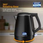 KENT Bliss Electric Kettle | 1500W Power & 1.5L Capacity | Cool Touch Exterior Body & SS 304 Inner Body | 5 Minutes Fast Boiling | Overheat & Dry Boiling Protection | LED Light Switch | Auto Shut-OFF - Image 6