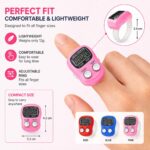 DERIKO 3 Qty - Digital Finger Tally Counter Ring | 5 Digit Clicker Counter with LCD Display & Reset Button | Tasbeeh Jap Mantra Counter for Meditation, Knitting, Golf, Classroom (Adjustable Strap) - Image 5