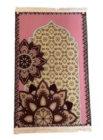Luxury Microfiber Prayer Mat l Flower Design Prayer Mat, Yoga Mat & Meditation Mat | Soft & Comfortable Rug | 26x42 Inch, Washable, Foldable Mat for Daily Use. - Image 3