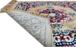 Prayer/Aasan/Puja/Meditation Multipurpose Mat Polyester 20x20 inches (Beige) - Image 5