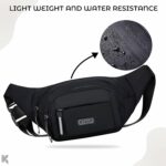 Kraptick Premium Unisex Waist Bag for Men and Women - Stylish Fanny Pack, Hip Bag, Outdoor Waist Bag (Black) - Image 4