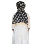 Switchon Cotton quality scarf mask Women Hijab for 12 yrs. and above (Black and White) Proudly Made in Inda - Image 4