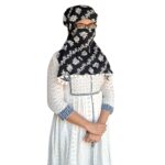 Switchon Cotton quality scarf mask Women Hijab for 12 yrs. and above (Black and White) Proudly Made in Inda - Image 8