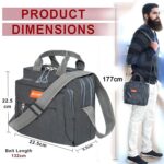 Storite Stylish Padded Nylon Small Sling Cross Body Travel Office Messenger One Side Shoulder Handbag Bag for Men & Women (22.5cm x 9.5cm x 22.5 cm, Dark Grey) - Image 3