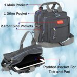 Storite Stylish Padded Nylon Small Sling Cross Body Travel Office Messenger One Side Shoulder Handbag Bag for Men & Women (22.5cm x 9.5cm x 22.5 cm, Dark Grey) - Image 4