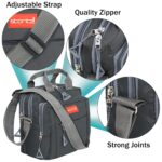 Storite Stylish Padded Nylon Small Sling Cross Body Travel Office Messenger One Side Shoulder Handbag Bag for Men & Women (22.5cm x 9.5cm x 22.5 cm, Dark Grey) - Image 5