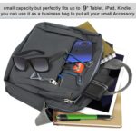 Storite Stylish Padded Nylon Small Sling Cross Body Travel Office Messenger One Side Shoulder Handbag Bag for Men & Women (22.5cm x 9.5cm x 22.5 cm, Dark Grey) - Image 6