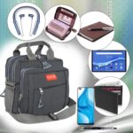 Storite Stylish Padded Nylon Small Sling Cross Body Travel Office Messenger One Side Shoulder Handbag Bag for Men & Women (22.5cm x 9.5cm x 22.5 cm, Dark Grey) - Image 7