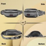 Zainto Denim Waist Bag for Men & Women - Stylish and Durable Fanny Pack for Travel, Hiking, and Everyday Use (Black) - Image 4