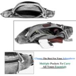 Zainto Denim Waist Bag for Men & Women - Stylish and Durable Fanny Pack for Travel, Hiking, and Everyday Use (Black) - Image 5