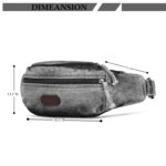 Zainto Denim Waist Bag for Men & Women - Stylish and Durable Fanny Pack for Travel, Hiking, and Everyday Use (Black) - Image 7