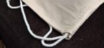 Cotton bag/Drawstring Backpack 100% Cotton for Gym,Trekking, & Grocery Shopping | Washable & Reusable, Light weight,Eco-Friendly Recycled (16" h x 14" w), set of 6 - size Small - (S) Beige/White - Image 3