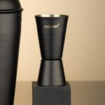 Car-O-Bar Black Bar Set with Glasses Gift Set | 7 Pieces Bartender Kit:Cocktail Shaker, Jigger,Ice Tong, Set of 4 Rotating Whiskey Glasses - Image 5