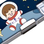 KiddieWorld Magnetic School Students Pencil Box, Inbuilt Sharpenar Cute Cartoon Stationary Compass for Boys, Double Side Geometry Case for Kids, Best for Gifts (Space Compass 3) - Image 3