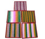 Pooja Mat for Daily Prayer and Meditation | for Indoor and Outdoor Use| Multicolour | 45x42CM |Set of 5 Mats - Image 4