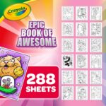 Crayola Epic Book of Awesome, All-in-One Coloring Book Set, 288 Pages, Kids Indoor Activities, Gift - Image 4