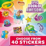 Crayola Epic Book of Awesome, All-in-One Coloring Book Set, 288 Pages, Kids Indoor Activities, Gift - Image 5