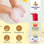 LuvLap Baby Wash & Shampoo -400ml, Milky Soft Head to Toe Wash With Oatmeal & Shea Butter, Paraben Free, Tear Free, Rich Moisturised Skin & Soft Hair, 2 in 1 Baby Body Wash, Dermatologically Tested - Image 7