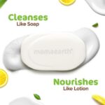 Mamaearth Vitamin C Moisturizing Lotion Soap (3 + 1 Free) (125 gm x 4) | Deeply Cleanses | Moisturizing Bathing Bar | Brightens Skin | Nourishes Dry Skin | Non-Drying | 76% TFM Grade 1 Soap - Image 3