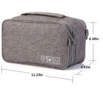 Undergarments Underwear Organizer Waterproof Travel Packing Toiletry Makeup Bag Fashion Portable Multi-Functional Travel Organizer Cosmetic Luggage Storage Case Pouch (Grey) - Image 6