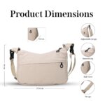 Crossbody Sling Bags for Women | Adjustable Strap Half Moon Sling Bag, Water Resistant Crescent Crossbody Travel Purse, Stylish Fanny & Waist Handbag (Beige) - Image 3