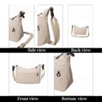 Crossbody Sling Bags for Women | Adjustable Strap Half Moon Sling Bag, Water Resistant Crescent Crossbody Travel Purse, Stylish Fanny & Waist Handbag (Beige) - Image 5