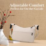 Crossbody Sling Bags for Women | Adjustable Strap Half Moon Sling Bag, Water Resistant Crescent Crossbody Travel Purse, Stylish Fanny & Waist Handbag (Beige) - Image 7