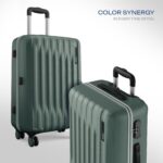 Safari Ray Neo 8 Wheels Set of 3 Trolley Bags, Hard Case Polycarbonate 360 Degree Wheeling Carry on & Check-in Luggage for Men & Women, Suitcase for Travel, Trolley Bags for Travel, Sage Green - Image 3