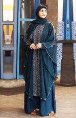 Pink Abaya Beads & Stoned Burqa For Women Modest Wear Islamic Naqab stylish Farasha - Image 4