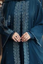 Pink Abaya Beads & Stoned Burqa For Women Modest Wear Islamic Naqab stylish Farasha - Image 6