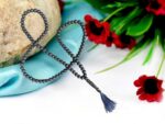 Ebony Wood Islamic Tasbih Prayer Mala Malai 99 Beads 8 mm size تسبیح نماز مالا۔ MISBAHA TASBIH TESBIH TIJANI TASBIH SUBHA PRAYER BEADS Muslim Prayer Beads Mala Karungali Tasbih Prayer Mala Malai - Image 5