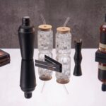 Car-O-Bar Black Bar Set with Glasses Gift Set | 5 Pieces Bartender Kit:Cocktail Shaker, Jigger,Ice Tong, Set of 2 Cocktail Sippers - Image 3