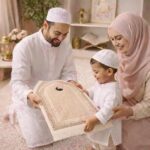 FAF Girl & Boy Velvet Prayer Mat | Children janamaz Prayer Rug for Kids (Upto 3 Years) | Soft Thick Namaz Mat, Portable Travel Janemaaz | Mussalla for Home, Mosque & Ramzan, Hajj and Umrah (Cream) - Image 5