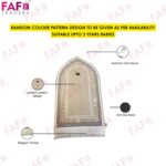 FAF Girl & Boy Velvet Prayer Mat | Children janamaz Prayer Rug for Kids (Upto 3 Years) | Soft Thick Namaz Mat, Portable Travel Janemaaz | Mussalla for Home, Mosque & Ramzan, Hajj and Umrah (Cream) - Image 8
