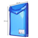 SPS File Folder, Vertical Poly-Plastic A4/Foolscap Transparent Documents File Storage Bag with Snap Button Set of 5/Certificate File Folder (Vertical, Multicolor, Pack of 5) - Image 4