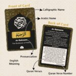 99 Names of Allah Flashcards with Quran Verses (Dual Language Arabic & English - Al Asma ul Husna) Ramadan - Eid Muslim İslamic Gifts - Image 3