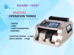 ELCONS Note Counting Machine 1025T Gold Double Display Mix Value | High-Speed Currency Counter with UV/MG/IR Fake Note Detection | Compact Heavy-Duty Cash Counter - Image 4