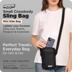 Supervek Sling Bag For Man – Travel Water Resistant Crossbody Mobile Sling Bag For Men And Women with Adjustable Strap, Travel Sling Mini Bag for Passport, Phone, Wallet & Daily Essentials, Black - Image 3