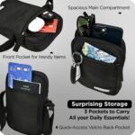 Supervek Sling Bag For Man – Travel Water Resistant Crossbody Mobile Sling Bag For Men And Women with Adjustable Strap, Travel Sling Mini Bag for Passport, Phone, Wallet & Daily Essentials, Black - Image 6