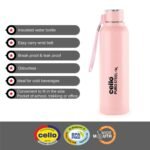 Cello Puro Steel-X Benz with Inner Steel and Outer Plastic Water Bottle, 730 ml (Pink) - Image 3