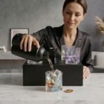 Car-O-Bar Black Bar Set with Glasses Gift Set | 5 Pieces Bartender Kit:Cocktail Shaker, Jigger,Ice Tong, Set of 4 Whiskey Glasses - Image 3