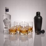 Car-O-Bar Black Bar Set with Glasses Gift Set | 5 Pieces Bartender Kit:Cocktail Shaker, Jigger,Ice Tong, Set of 4 Whiskey Glasses - Image 4