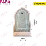 FAF Girl & Boy Velvet Prayer Mat | Children janamaz Prayer Rug for Kids (Upto 3 Years) | Soft Thick Namaz Mat, Portable Travel Janemaaz | Mussalla for Home, Mosque & Ramzan, Hajj and Umrah (Grey) - Image 3