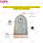 FAF Girl & Boy Velvet Prayer Mat | Children janamaz Prayer Rug for Kids (Upto 3 Years) | Soft Thick Namaz Mat, Portable Travel Janemaaz | Mussalla for Home, Mosque & Ramzan, Hajj and Umrah (Grey) - Image 7