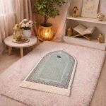 FAF Girl & Boy Velvet Prayer Mat | Children janamaz Prayer Rug for Kids (Upto 3 Years) | Soft Thick Namaz Mat, Portable Travel Janemaaz | Mussalla for Home, Mosque & Ramzan, Hajj and Umrah (Grey) - Image 8