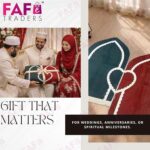 FAF Green & Red Couple Janamaz Set of 2 with Heart Design | Soft Velvet Prayer Mats | Islamic Prayer Rugs for Nikah, Ramadan, Hajj & Umrah | Muslim Prayer Mat Set - Image 9