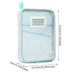 Nylon Document Bag with Zipper Light Transparent Mesh File Bag Pouch with Strap for Books A4 Documents Organizer (2, Green&Blue) - Image 3