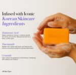 Glutalight Glutathione Dark Spot Remover Soap | Korean Skincare Hydrating Soap | Hyaluronic Acid, Niacinamide & Ceramide | Achieve Glass Skin Glow | Even Skin Tone & Fades Hyperpigmentation |Pack of 1 - Image 4
