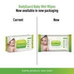 Bodyguard Aloe Vera Based Natural Baby Wet Wipes with Lid for Babies Combo Pack - Combo of 6 x 72 Pieces - Image 3